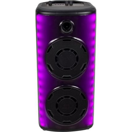 LED RGB Oplaadbare luidspreker met een microfoon 600W/2400 mAh + afstandsbediening