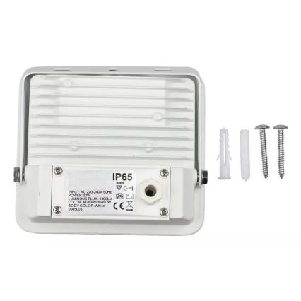 LED RGB Schijnwerper LED/20W/230V IP65 wit