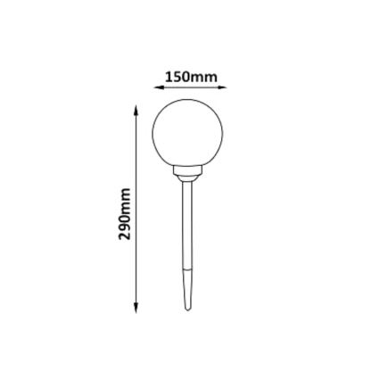 LED RGB Solar lamp BALL LED/0,2W/AA 1,2V/600mAh IP44
