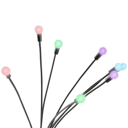 LED RGB Solarverlichting FIORINI 8xLED/1,2V 600 mAh IP44 zwart