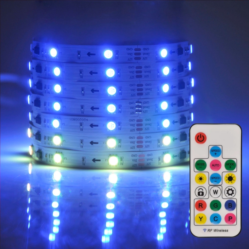 LED RGB Strip dimbaar MAGIC 5 m LED/24W/230V + AB