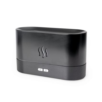 LED RGB Ultrasone aroma diffuser en luchtbevochtiger met verlichting 180ml zwart