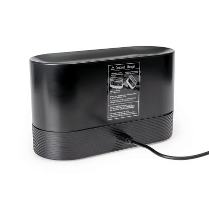 LED RGB Ultrasone aroma diffuser en luchtbevochtiger met verlichting 180ml zwart