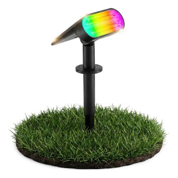 LED RGB zonnelamp 2-in-1 LED/3,7V 1200 mAh IP54 zwart