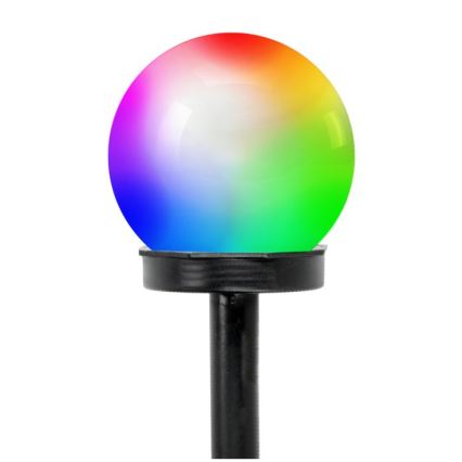 LED RGB zonnelamp met sensor SPHERE, LED 1,2 V, IP44, 40 mAh, Ø 10 cm