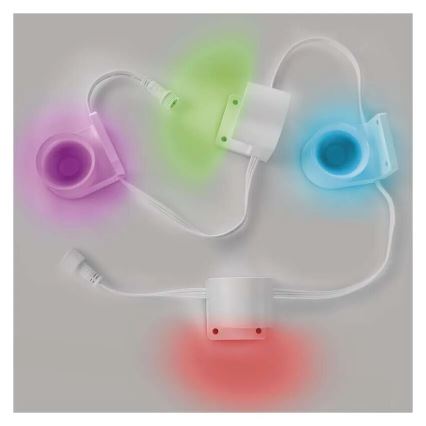 LED RGBIC+CCT Decoratieve ketting met spotverlichting GoSmart - verlenging 4xLED/7W/230V 85 cm Wi-Fi Tuya