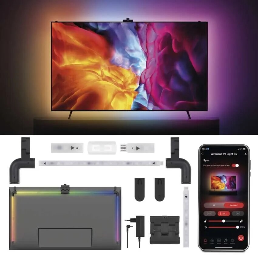 LED RGBIC Dimbare strip voor TV GoSmart LED/24W/230V 55“