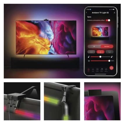 LED RGBIC Dimbare strip voor TV GoSmart LED/24W/230V 55“