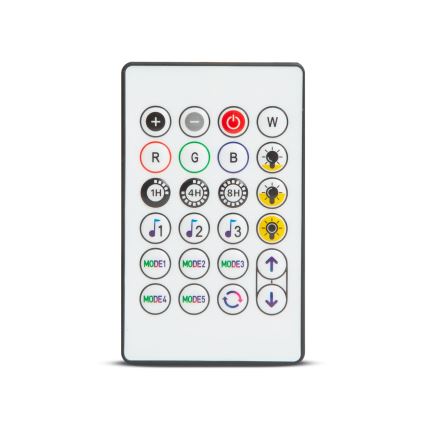 LED RGBIC dimbaar zonnensnoer 30xLED/1,3W/3,7/5V 2200 mAh 14,37 m IP65 zwart + afstandsbediening