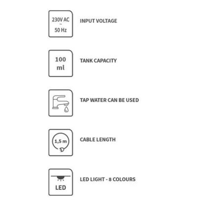 LED RGBW Aroma diffuser LED/8W/230V 100 ml uil