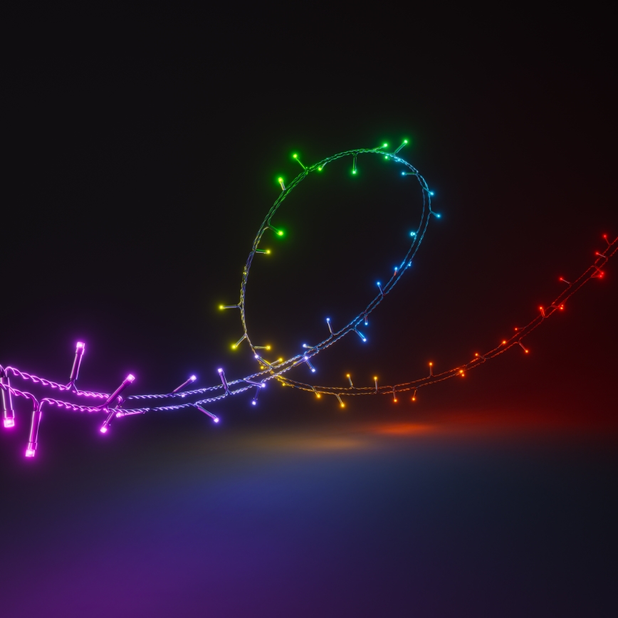 Nanoleaf - LED RGBW Buiten Kerst lichtsnoer ESSENTIALS 250xLED 2x10m 2700-6500K Wi-Fi IP44
