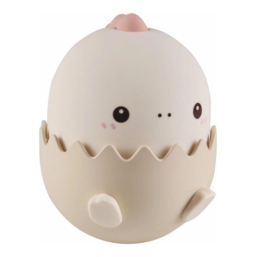 LED RGBW Dimbaar kinder aanraken lamp BABY DINO LED/0,75W/5V USB 1200 mAh roze