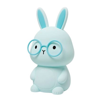 LED RGBW Dimbaar kinder aanraken lamp FLORKA LED/1W/5V USB 1200 mAh konijntje blauw