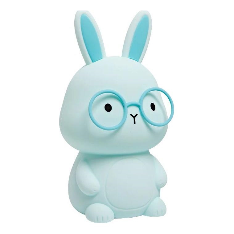 LED RGBW Dimbaar kinder aanraken lamp FLORKA LED/1W/5V USB 1200 mAh konijntje blauw