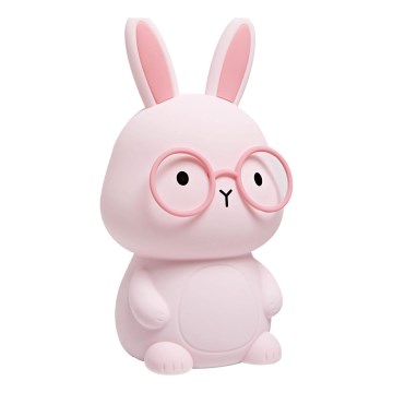 LED RGBW Dimbaar kinder aanraken lamp FLORKA LED/1W/5V USB 1200 mAh konijntje roze