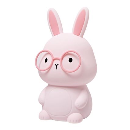 LED RGBW Dimbaar kinder aanraken lamp FLORKA LED/1W/5V USB 1200 mAh konijntje roze