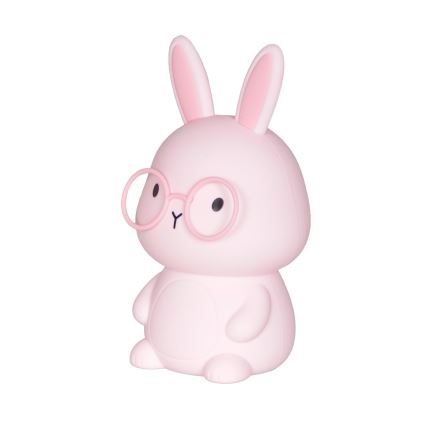 LED RGBW Dimbaar kinder aanraken lamp FLORKA LED/1W/5V USB 1200 mAh konijntje roze