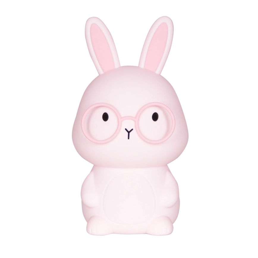 LED RGBW Dimbaar kinder aanraken lamp FLORKA LED/1W/5V USB 1200 mAh konijntje roze