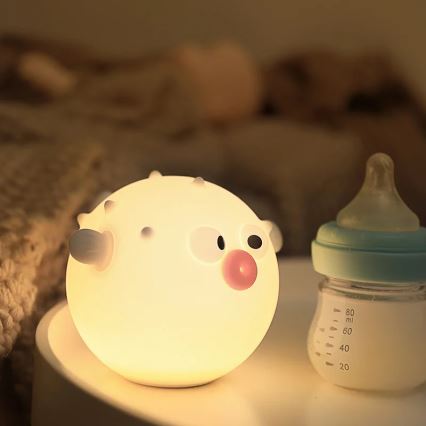 LED RGBW Dimbaar kinder aanraken lamp HELI LED/1W/5V USB 1200 mAh vis blauw