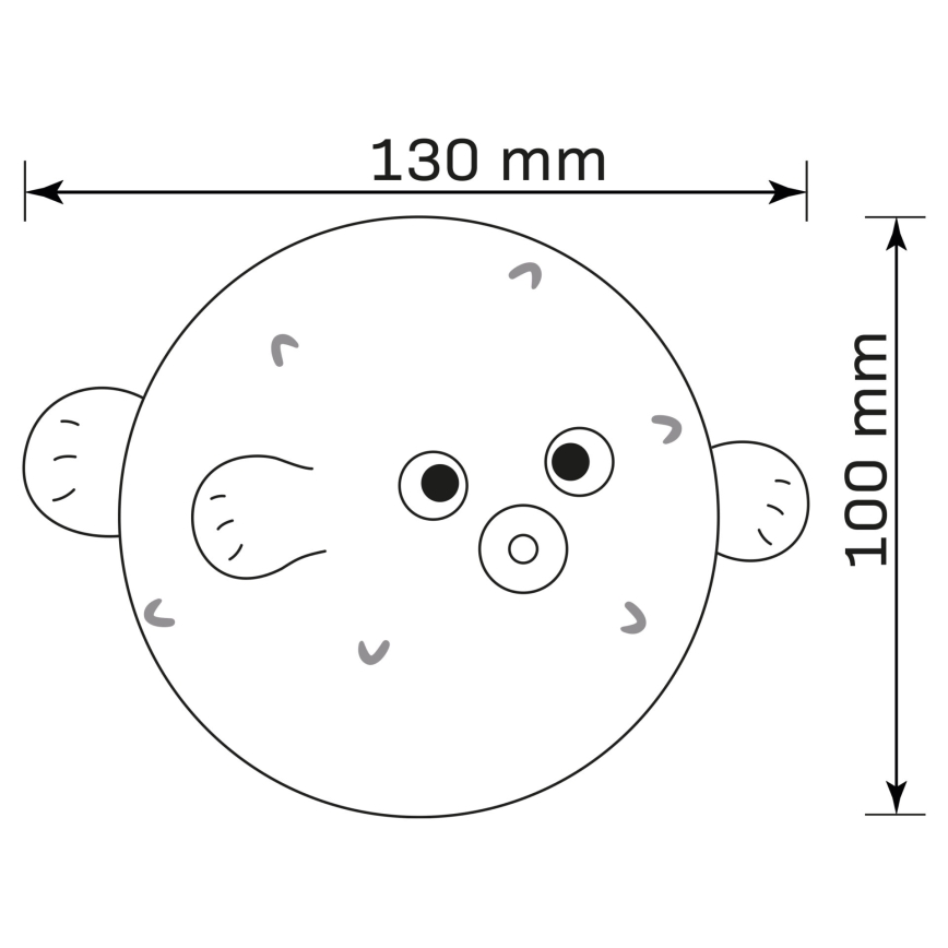LED RGBW Dimbaar kinder aanraken lamp HELI LED/1W/5V USB 1200 mAh vis blauw