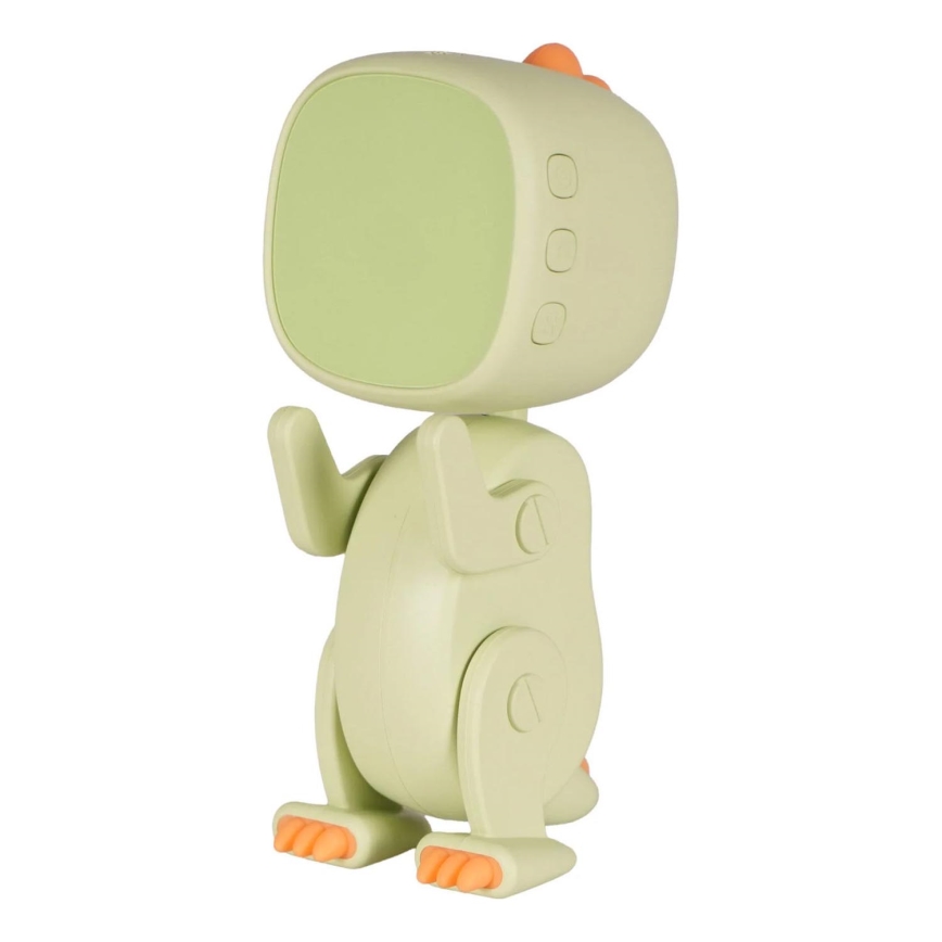 LED RGBW Dimbaar kinder nacht klein lampje met wekker ROBOT LED/1W/5V 1200 mAh