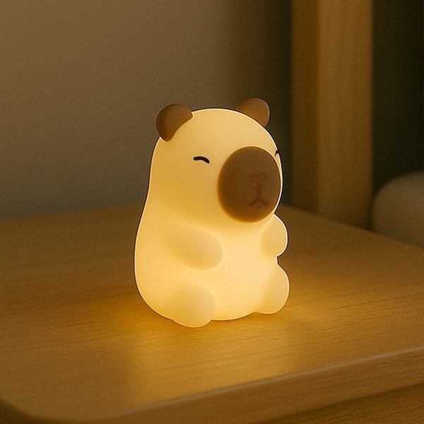 LED RGBW dimbaar oplaadbaar nachtlampje met aanraakbediening voor kinderen KAPYBARA LED/0,45W/5V 800 mAh