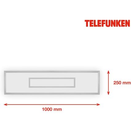 LED RGBW dimbaar paneel LED/20W/230V 3000-6500K 25x100 cm zilver + afstandsbediening