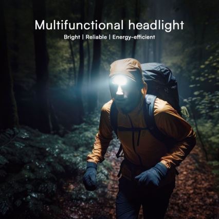 LED RGBW Dimbaar rechargeable headlamp USB LED/3W/5V IP43 190 lm 24 h