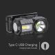 LED RGBW Dimbaar rechargeable headlamp USB LED/3W/5V IP43 190 lm 24 h