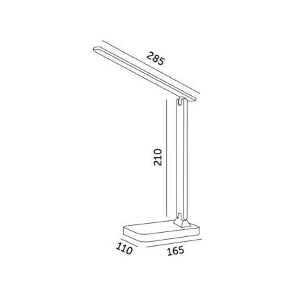 LED RGBW Dimbaar tafellamp NOBLITE LED/7W/5V 3000/4000/6500K zwart