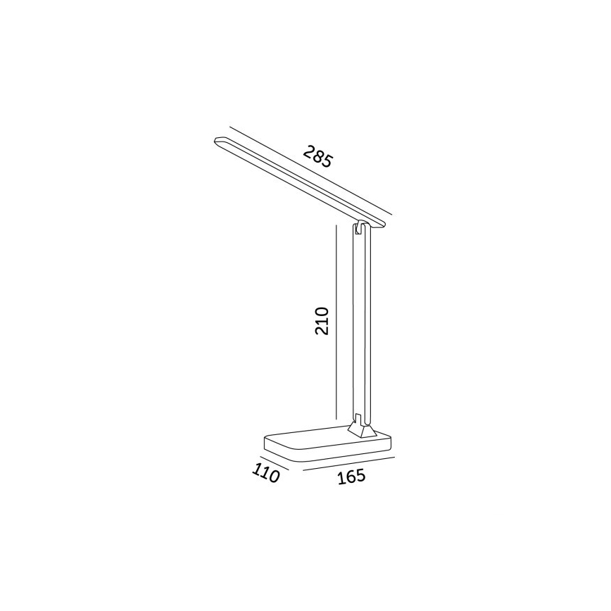 LED RGBW Dimbaar tafellamp NOBLITE LED/7W/5V 3000/4000/6500K zwart