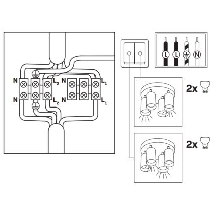 LED RGBW dimbare badkamerspot TURYN 4xGU10/4,8W/230V 3000K IP44 wit + afstandsbediening