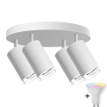 LED RGBW Dimbare badkamer inbouwspot TURYN 4xGU10/6,5W/230V 2700-6500K Wi-Fi IP44 wit