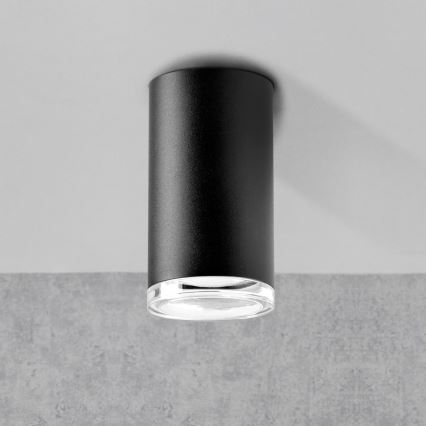 LED RGBW dimbare badkamerspot TURYN 1xGU10/4,8W/230V 3000K IP44 zwart + afstandsbediening