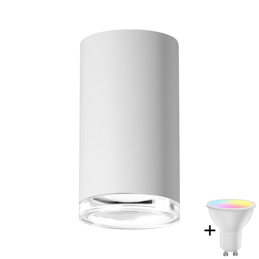 LED RGBW dimbare badkamerspot TURYN 1xGU10/6,5W/230V 2700-6500K Wi-Fi IP44 wit