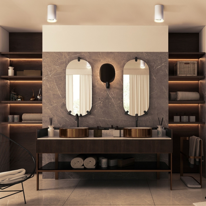 LED RGBW dimbare badkamerspot TURYN 1xGU10/6W/230V 3000K Wi-Fi IP44 wit