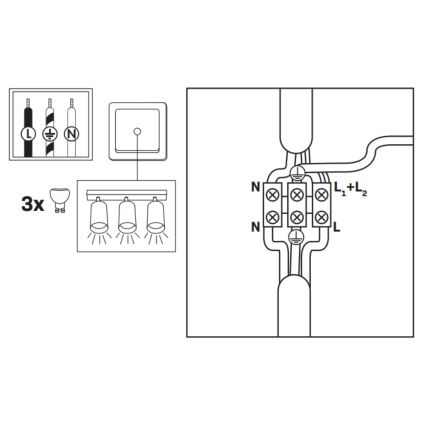 LED RGBW dimbare badkamerspot TURYN 3xGU10/4,8W/230V 3000K IP44 wit + afstandsbediening