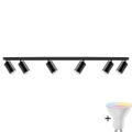 LED RGBW dimbare badkamerspot TURYN 6xGU10/6,5W/230V 2700-6500K Wi-Fi IP44 zwart