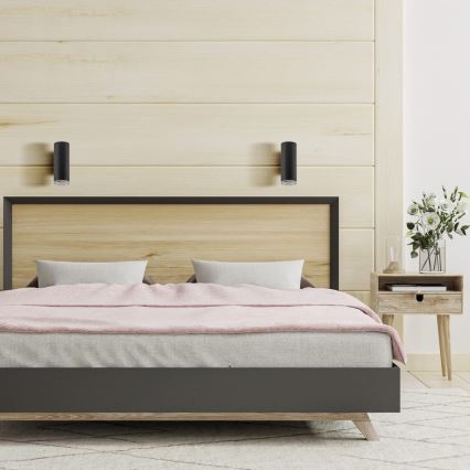 LED RGBW dimbare badkamerwandlamp TURYN 1xGU10/6W/230V 3000K Wi-Fi IP44 zwart