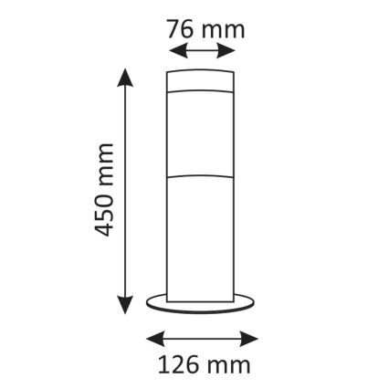 LED RGBW dimbare buitenlamp OSLO 1xE27/6,5W/230V 2700-6500K Wi-Fi 45 cm IP44 antraciet