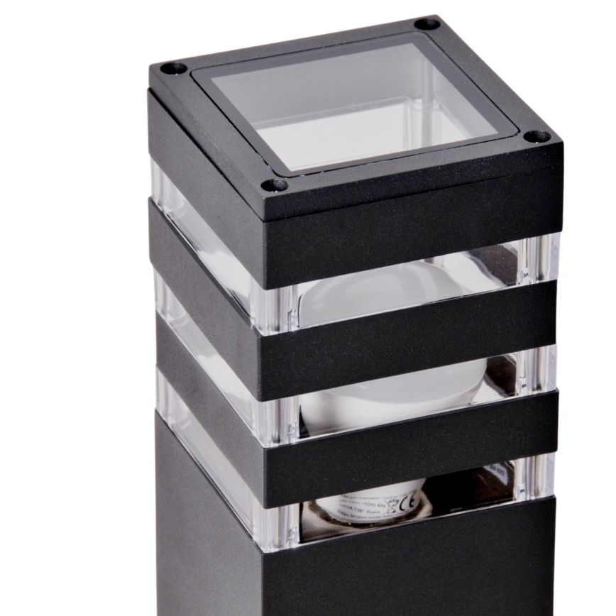 LED RGBW dimbare buitenlamp TEKSAS 1xE27/12W/230V 2700-6500K Wi-Fi 74 cm IP44 antraciet