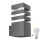 LED RGBW dimbare buitenwandlamp TEKSAS 1xE27/12W/230V 2700-6500K Wi-Fi IP44 antraciet