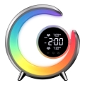 LED RGBW Dimbare bureaulamp met wekker LED/20W/5V USB zilver