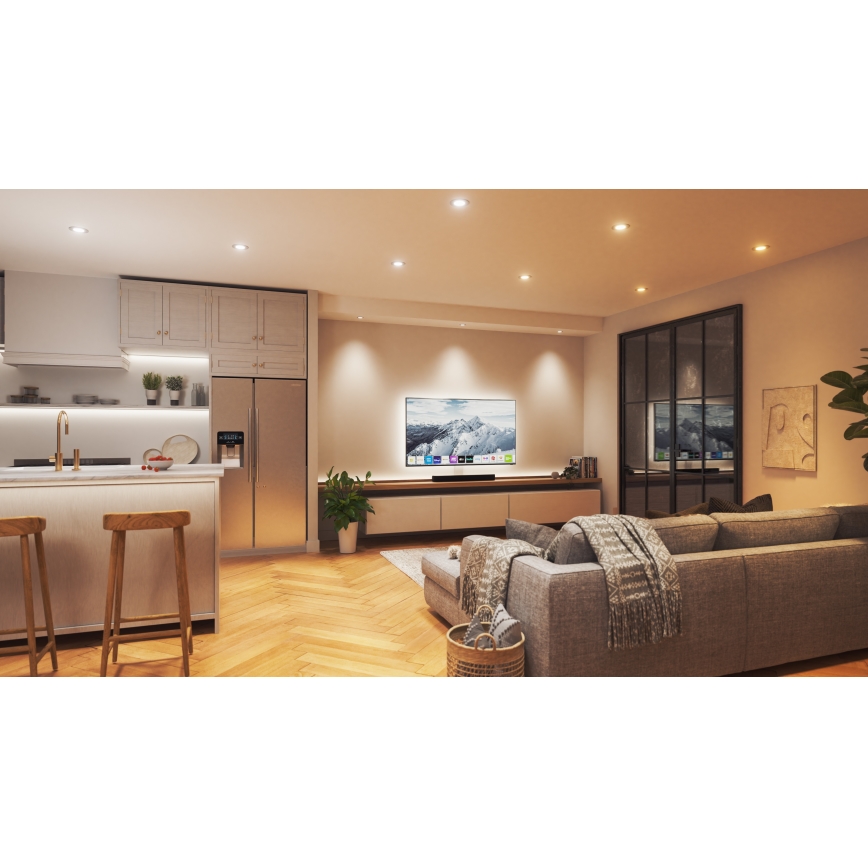 Nanoleaf - LED RGBW Dimbare hangende plafondverlichting ESSENTIALS LED/6W/230V 2700-6500K CRI 90 Wi-Fi