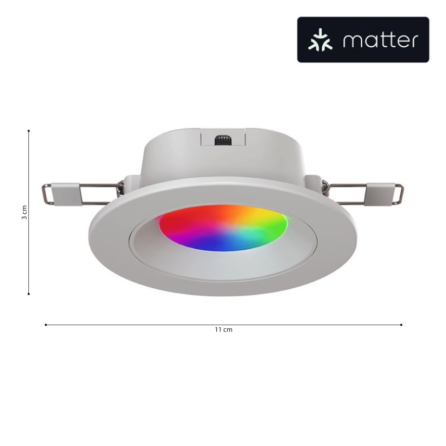 Nanoleaf - LED RGBW Dimbare hangende plafondverlichting ESSENTIALS LED/6W/230V 2700-6500K CRI 90 Wi-Fi