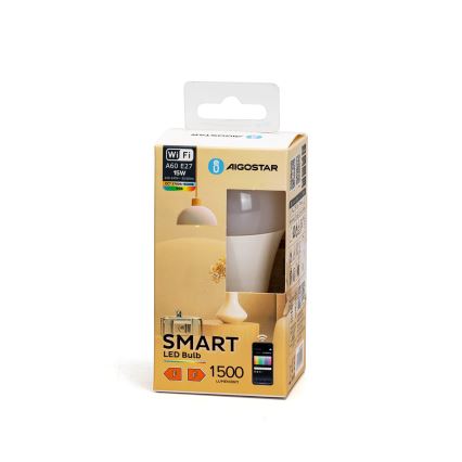 LED RGBW dimbare lamp A60 E27/15W/230V 2700-6500K Wi-Fi - Aigostar