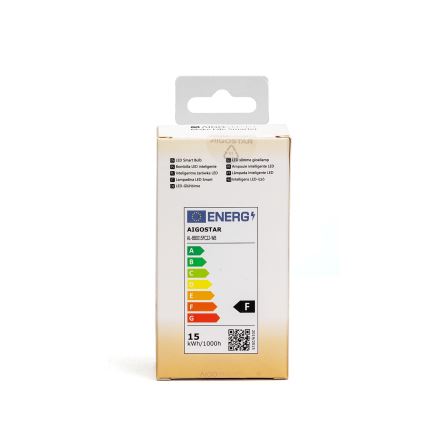 LED RGBW dimbare lamp A60 E27/15W/230V 2700-6500K Wi-Fi - Aigostar