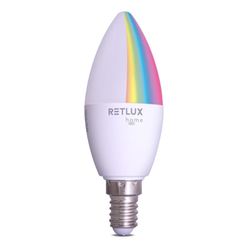 LED RGBW dimbare lamp C37 E14/4,5W/230V 2700-6500K Wi-Fi Tuya