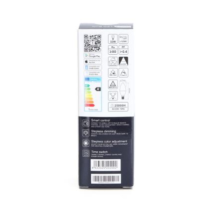 LED RGBW dimbare lamp C37 E14/5W/230V 3000-6500K Wi-Fi - Aigostar