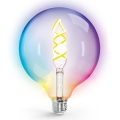 LED RGBW dimbare lamp FILAMENT MESH Smart G125 E27/4,9W/230V 2700K - Aigostar